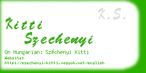 kitti szechenyi business card