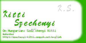 kitti szechenyi business card